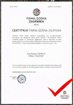 Certyfikat zaufana firma